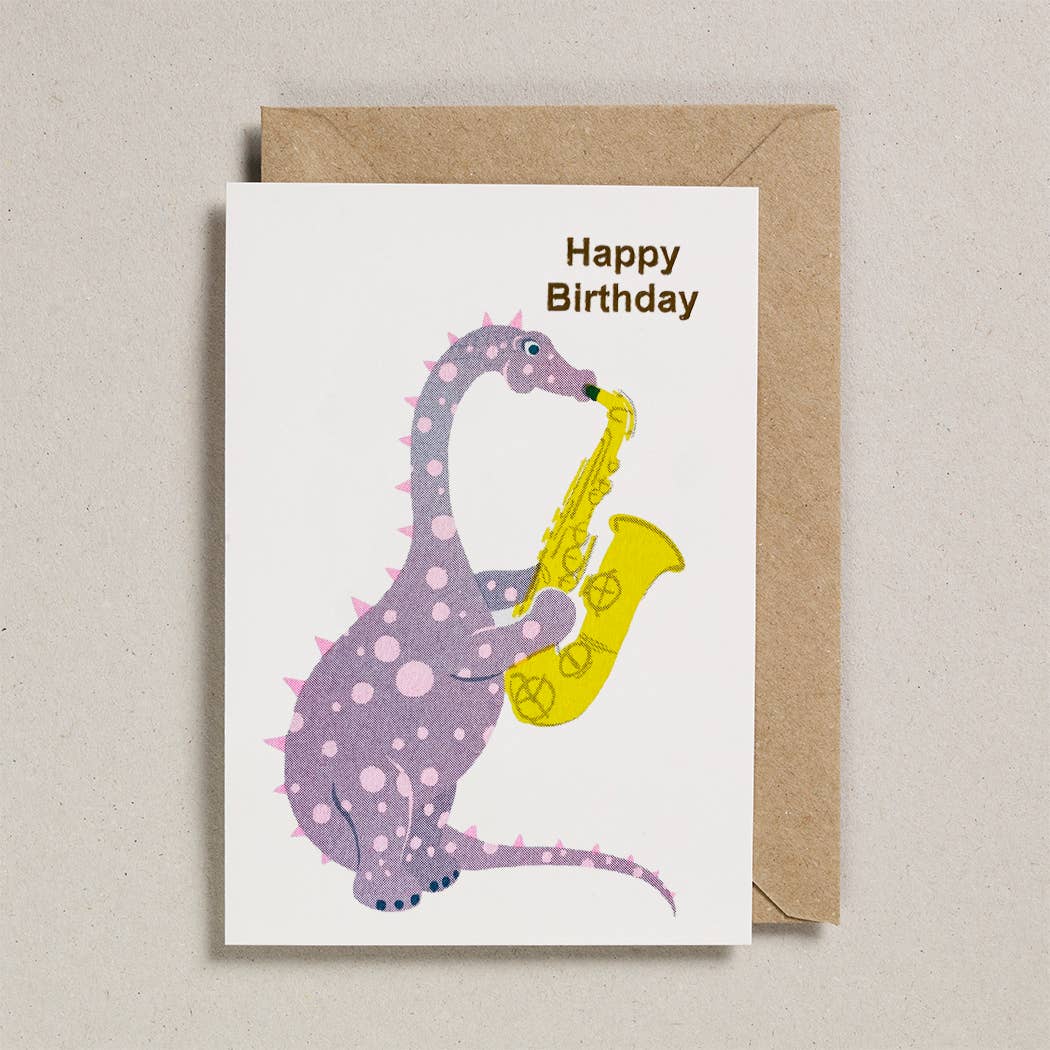 DIPLODOCUS DINOSAUR KIDS BIRTHDAY | CARD BY PETRA BOASE