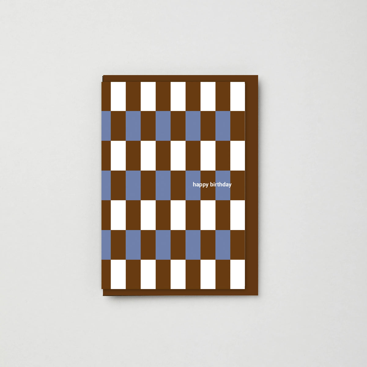 HAPPY BIRTHDAY BLUE/BURGUNDY BRUGGE TILE | CARD BY KINSHIPPED