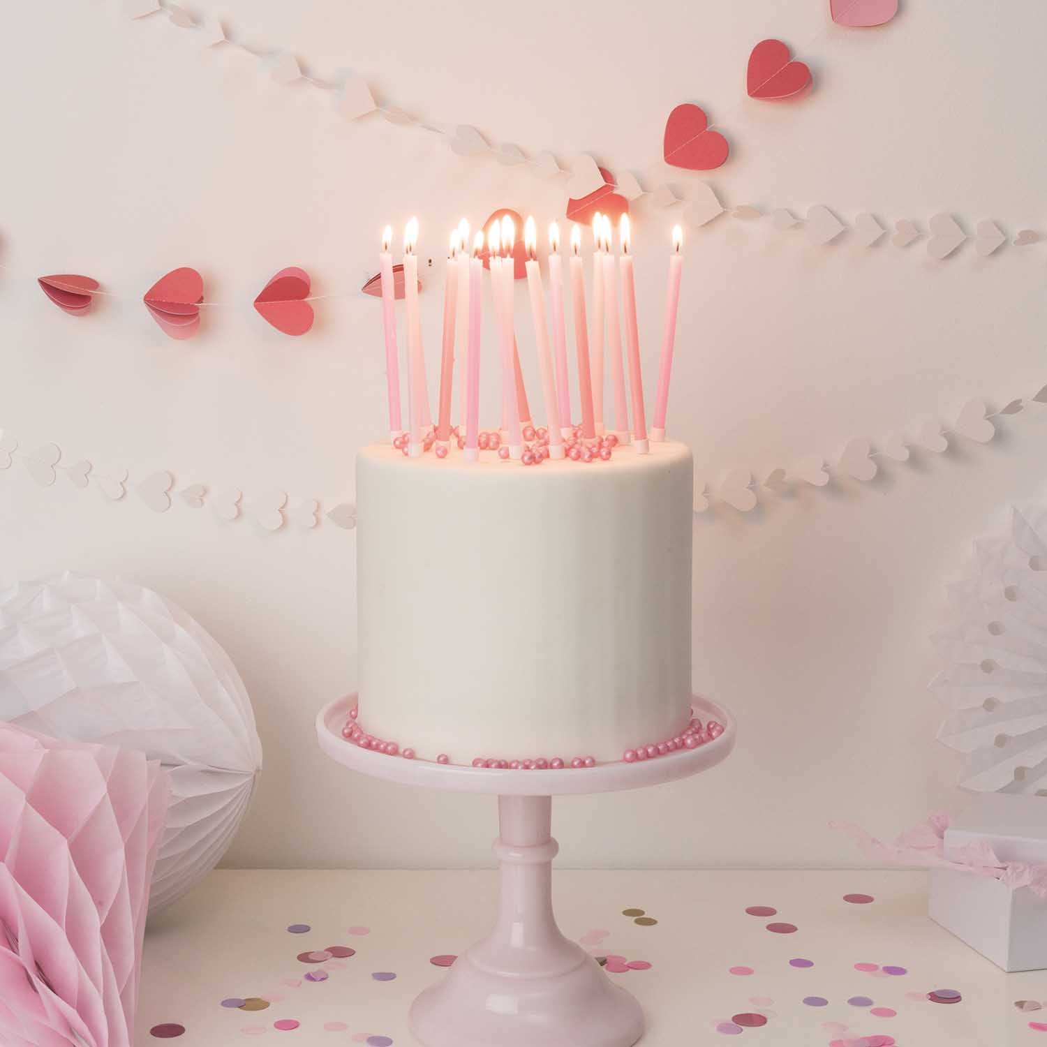 SHORT BIRTHDAY CANDLES | PINK MIX