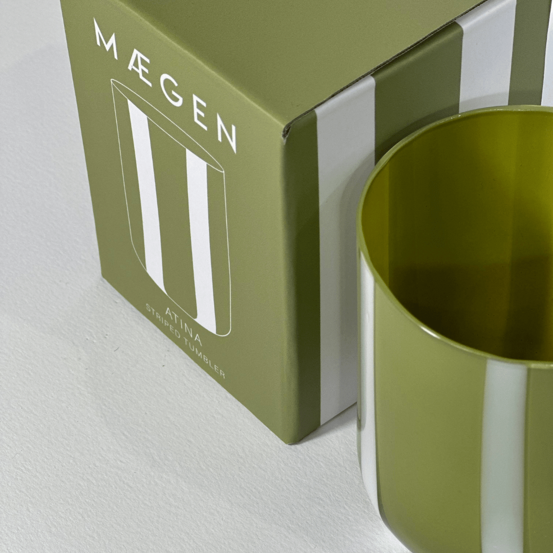 OLIVE/ WHITE TUMBLER - OTHERLETTERS