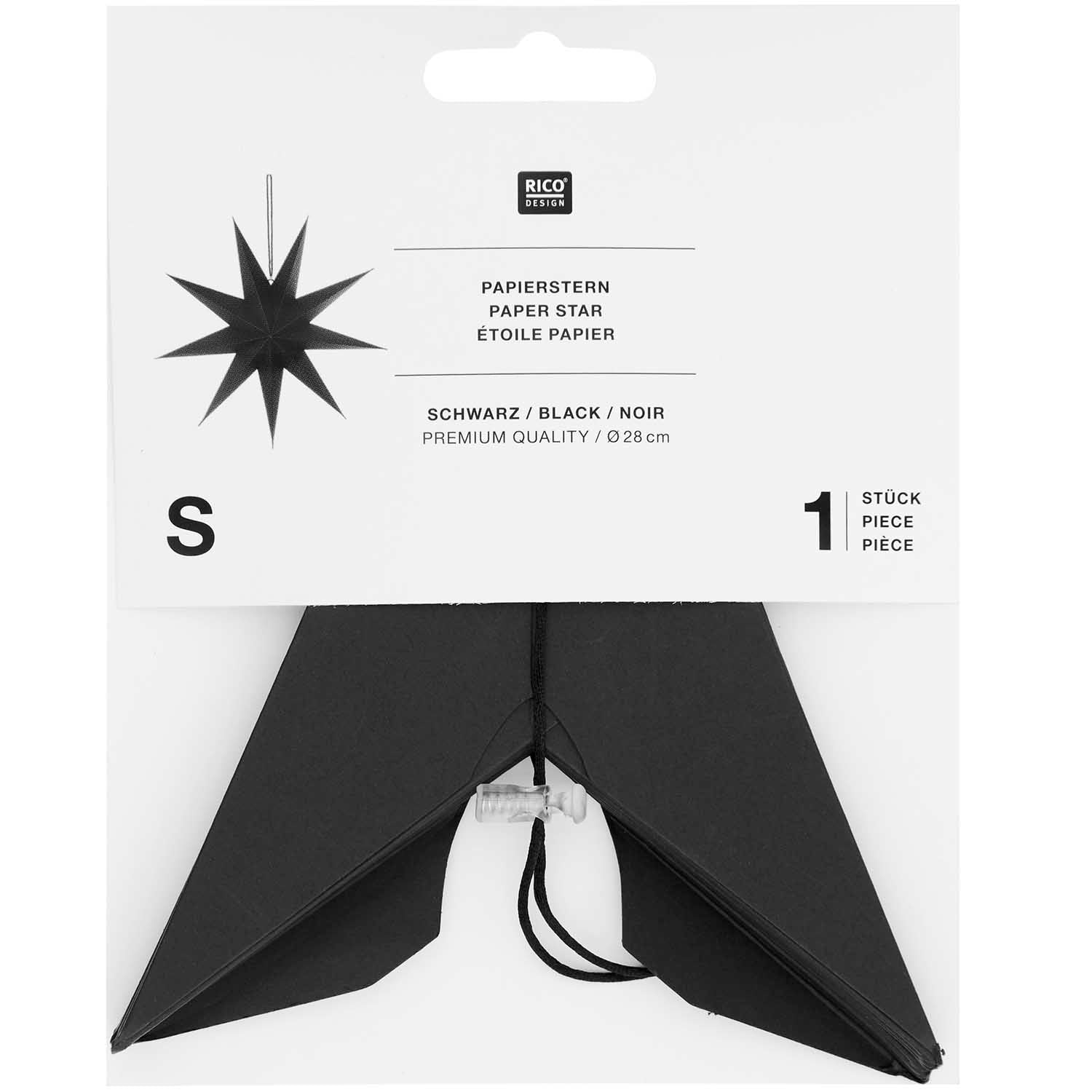 9 POINT PAPER STAR | BLACK SMALL - OTHERLETTERS