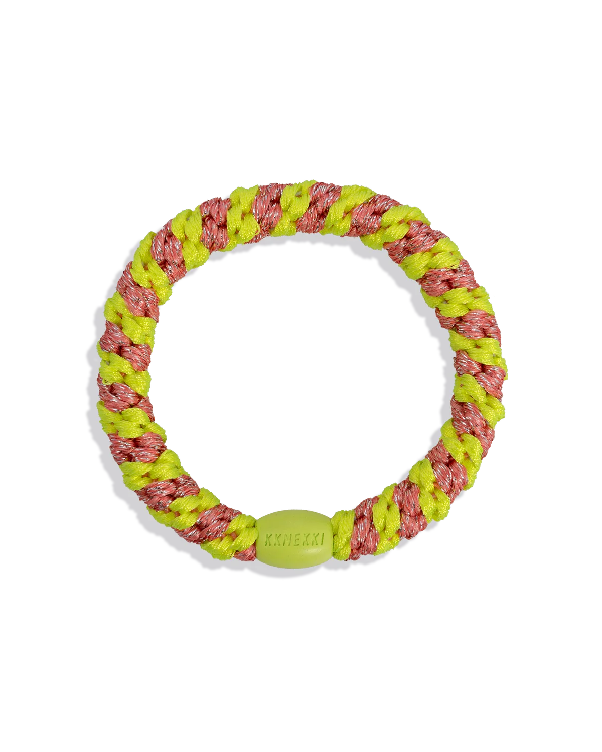 KKNEKKI HAIRBAND | STRIPE CORAL NEON YELLOW