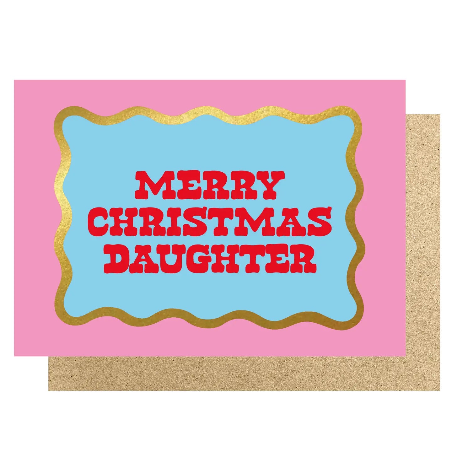 MERRY CHRISTMAS DAUGHTER (WAVY) | CARD BY LUCKY INK - OTHERLETTERS