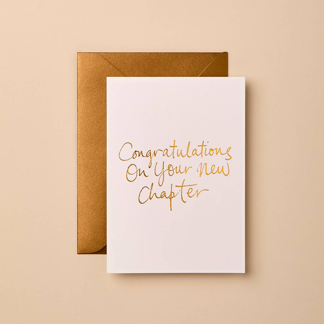 CONGRATULATIONS ON YOUR NEW CHAPTER (WHITE) | CARD BY GABRIELLE & CELINE - OTHERLETTERS