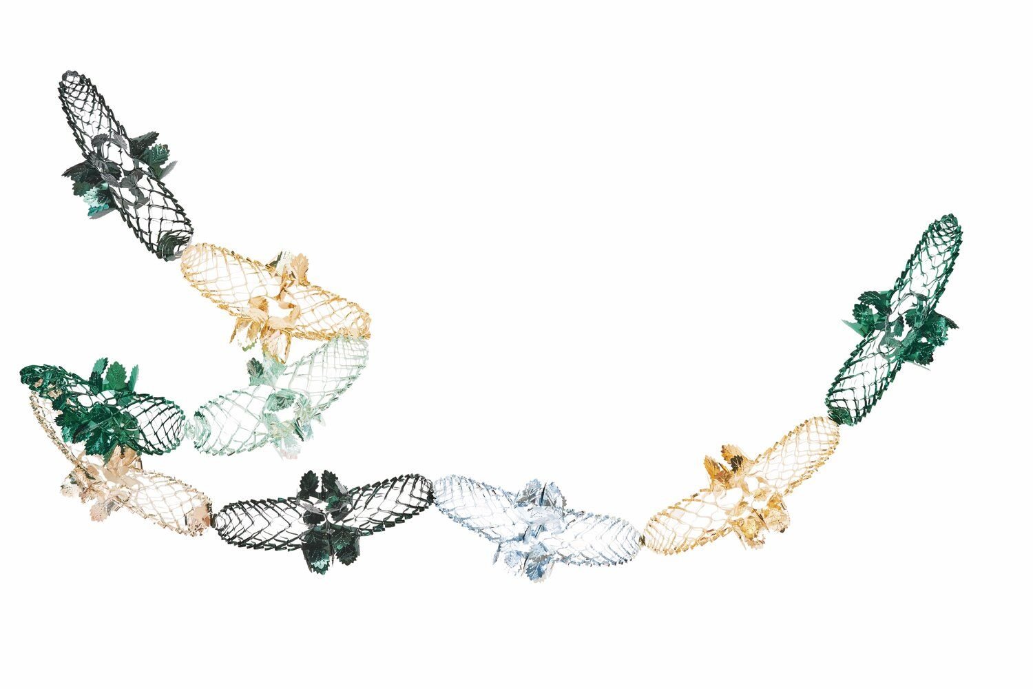 RETRO FOIL GARLAND | GREEN & GOLD MIX - OTHERLETTERS