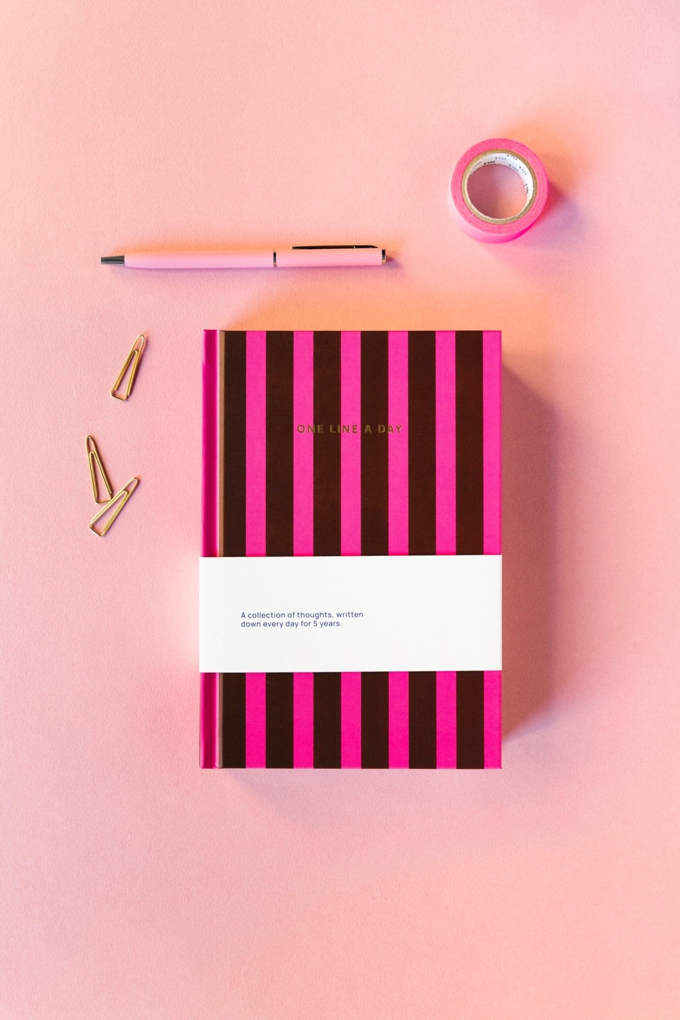 ONE LINE A DAY JOURNAL | PINK STRIPE - OTHERLETTERS