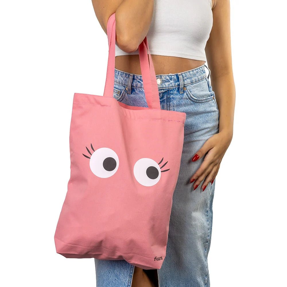 PINK EYES COTTON TOTE BAG - OTHERLETTERS