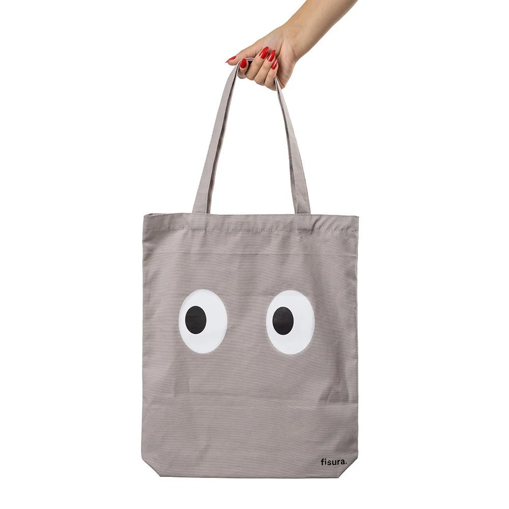GREY EYES COTTON TOTE BAG - OTHERLETTERS