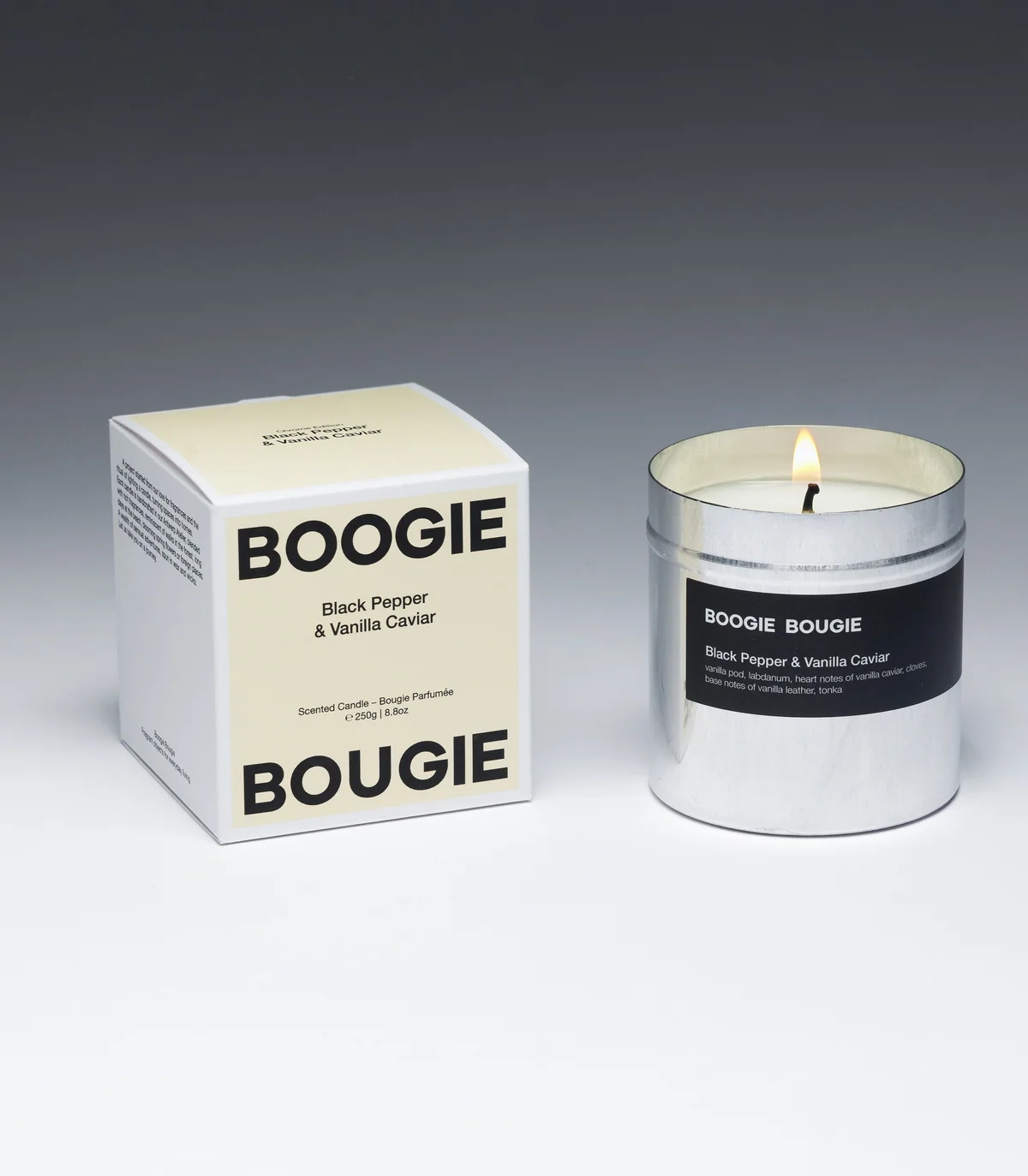 BOOGIE BOUGIE BLACK PEPPER & VANILLA CAVIAR CANDLE