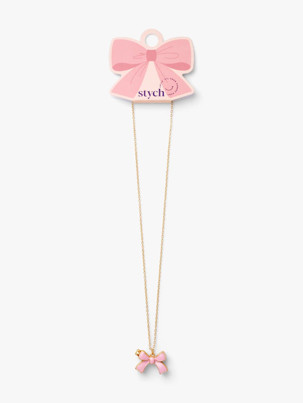 PINK BOW LOCKET NECKLACE - OTHERLETTERS