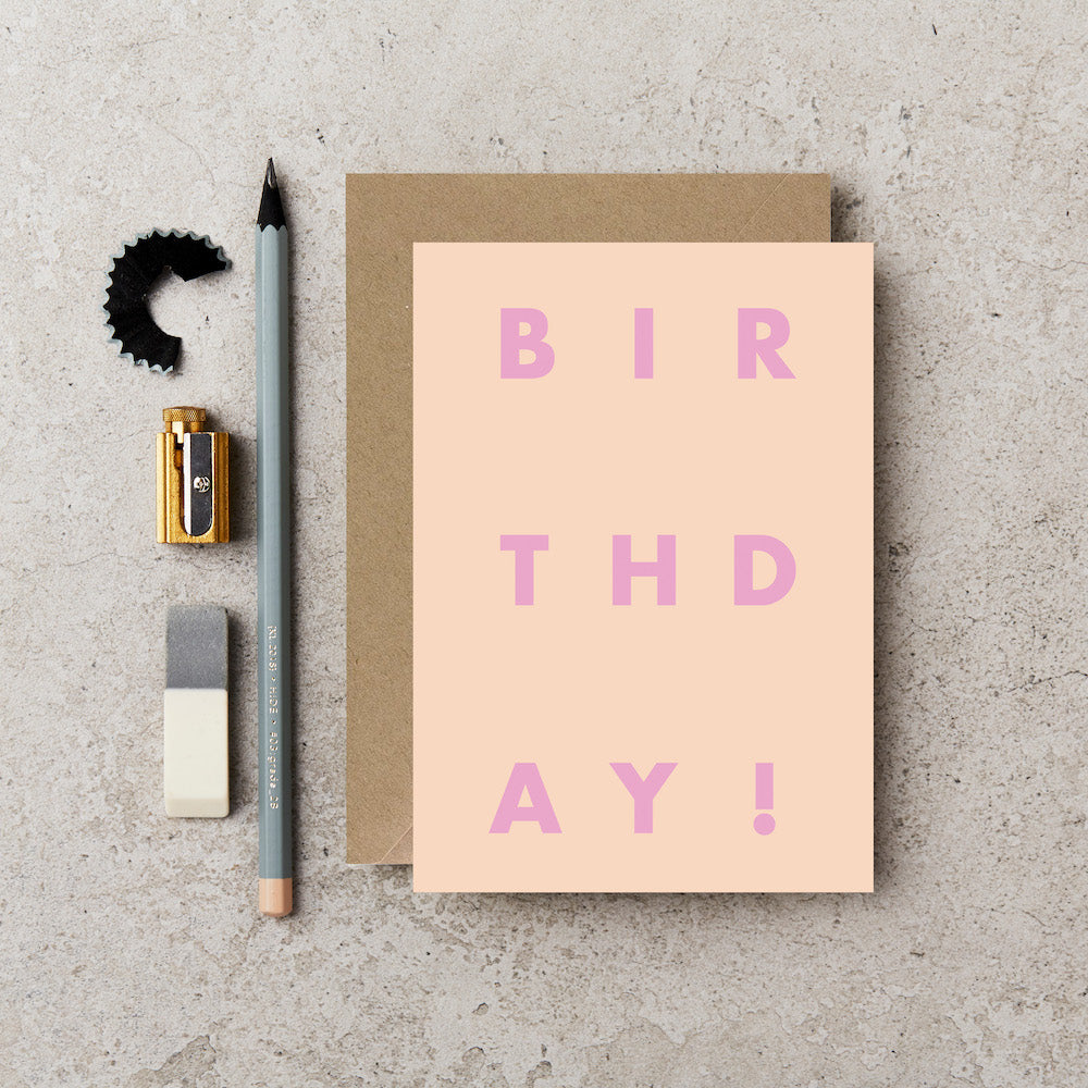 BIRTHDAY! (NUDE/PINK) | CARD BY CUB