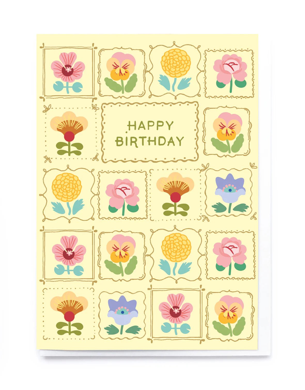 BUTTER YELLOW FLORAL BIRTHDAY | CARD BY NOI - OTHERLETTERS