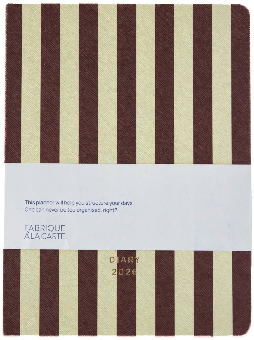 2026 DIARY BROWN/ YELLOW STRIPES - OTHERLETTERS