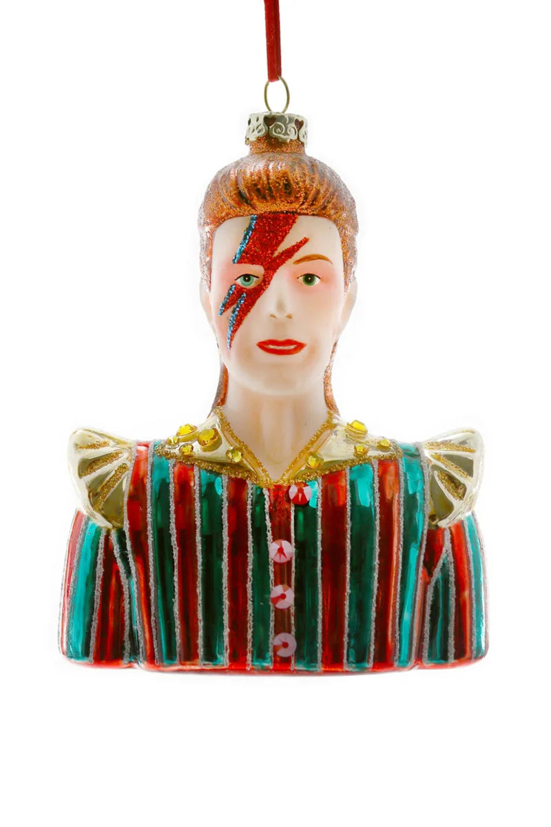 DAVID BOWIE GLASS TREE DECORATION