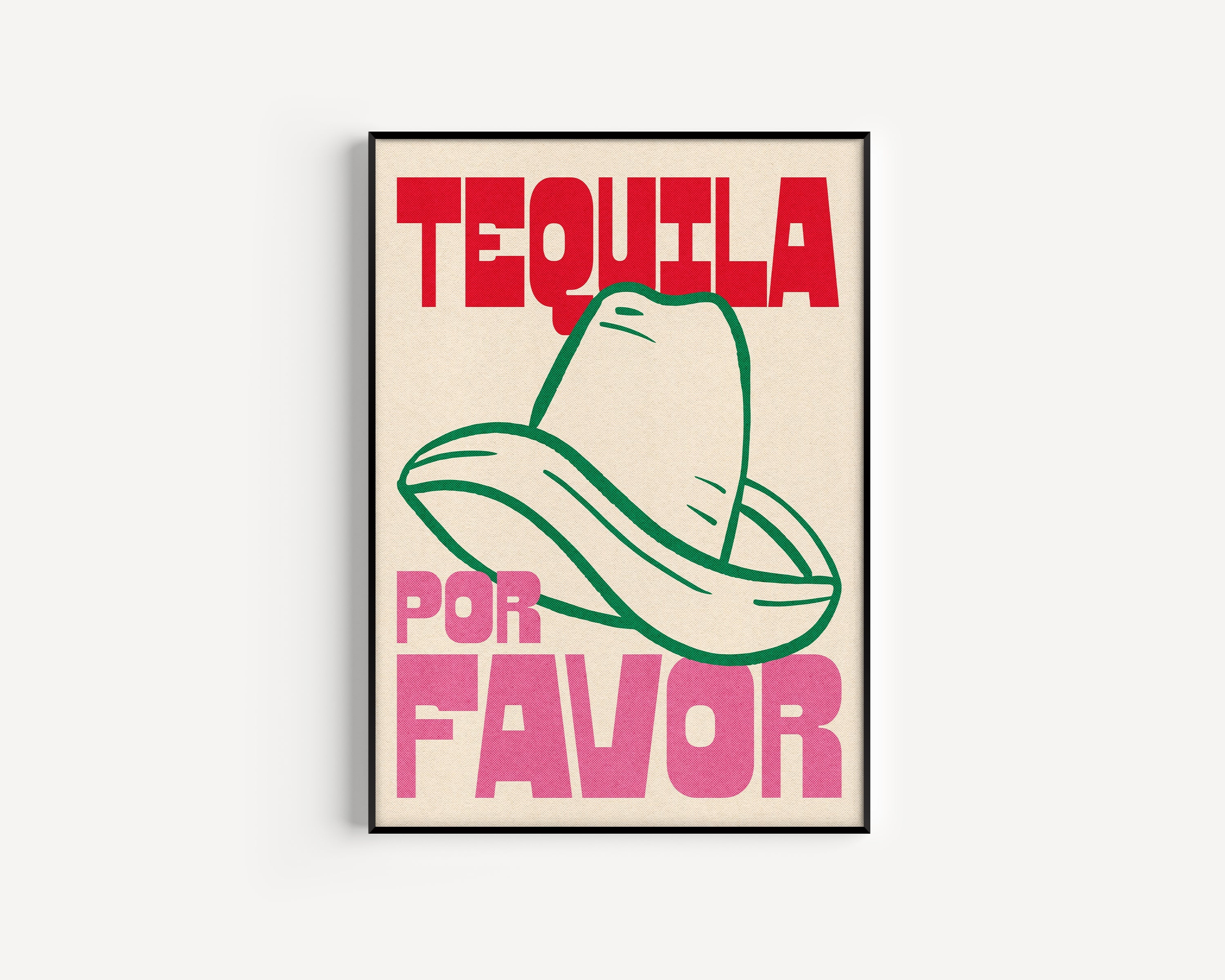 TEQUILA (RED,GREEN & PINK) A3 | PRINT BY PROPER GOOD