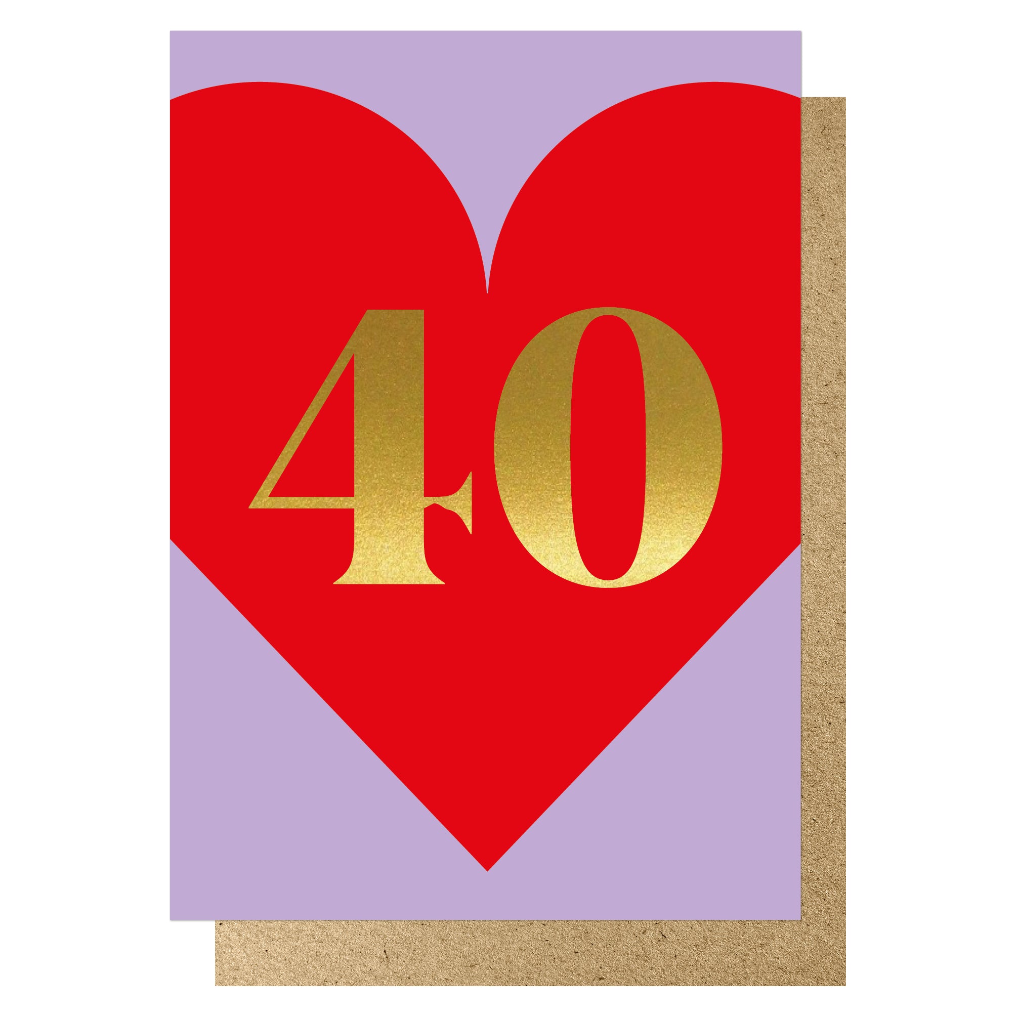 HEART AGE 40 | CARD BY LUCKY INK - OTHERLETTERS
