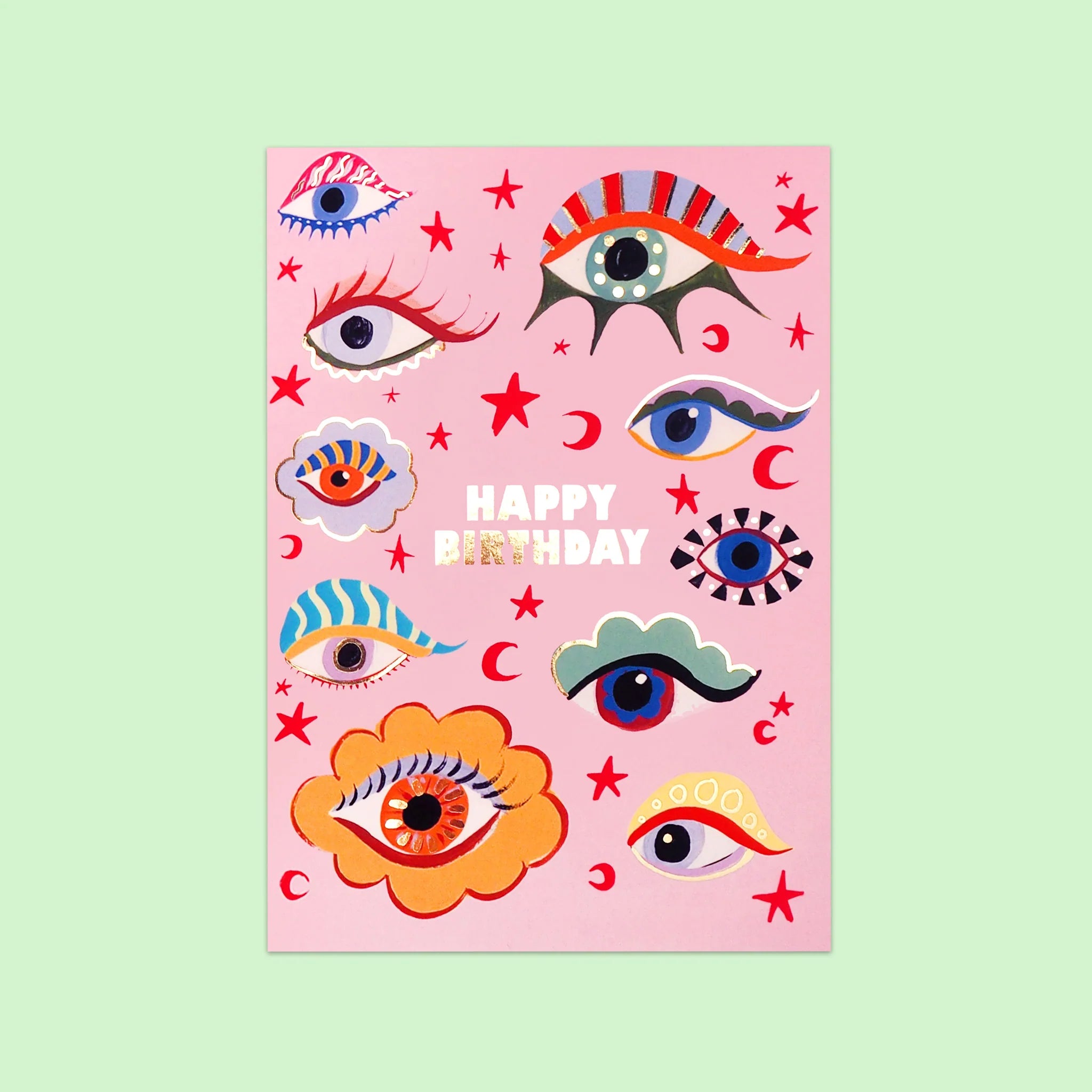 HAPPY BIRTHDAY EYES | CARD BY ELEANOR BOWMER