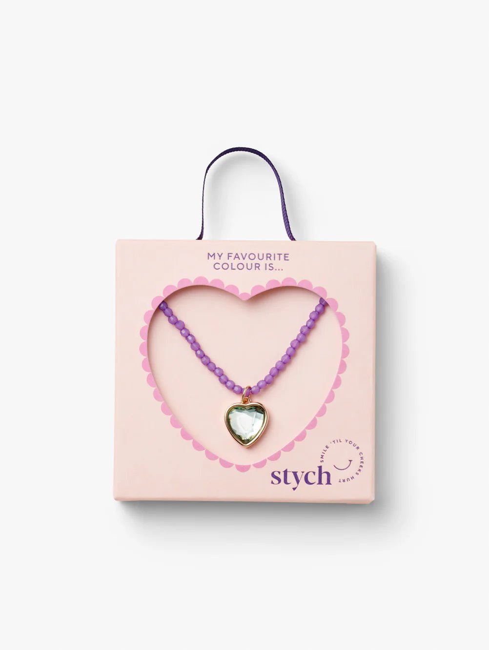 HEART GEM BEADED COLOUR FAVOURITE NECKLACE - OTHERLETTERS