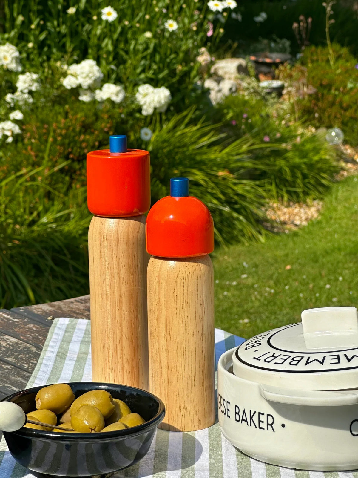 ORANGE & BLUE SALT & PEPPER GRINDER | LARGE