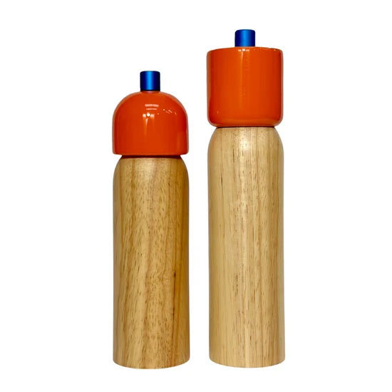 ORANGE & BLUE SALT & PEPPER GRINDER | LARGE