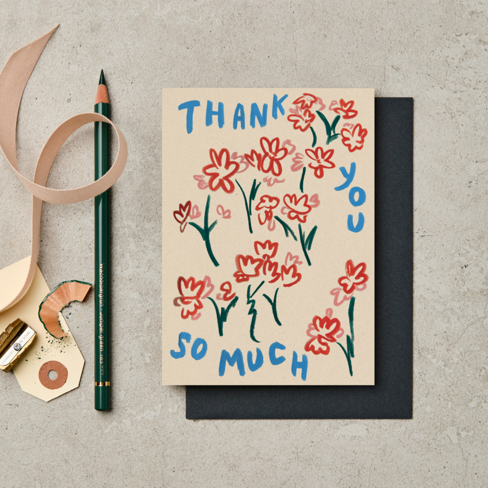 THANK YOU SO MUCH FLOWERS | CARD BY KATIE LEAMON