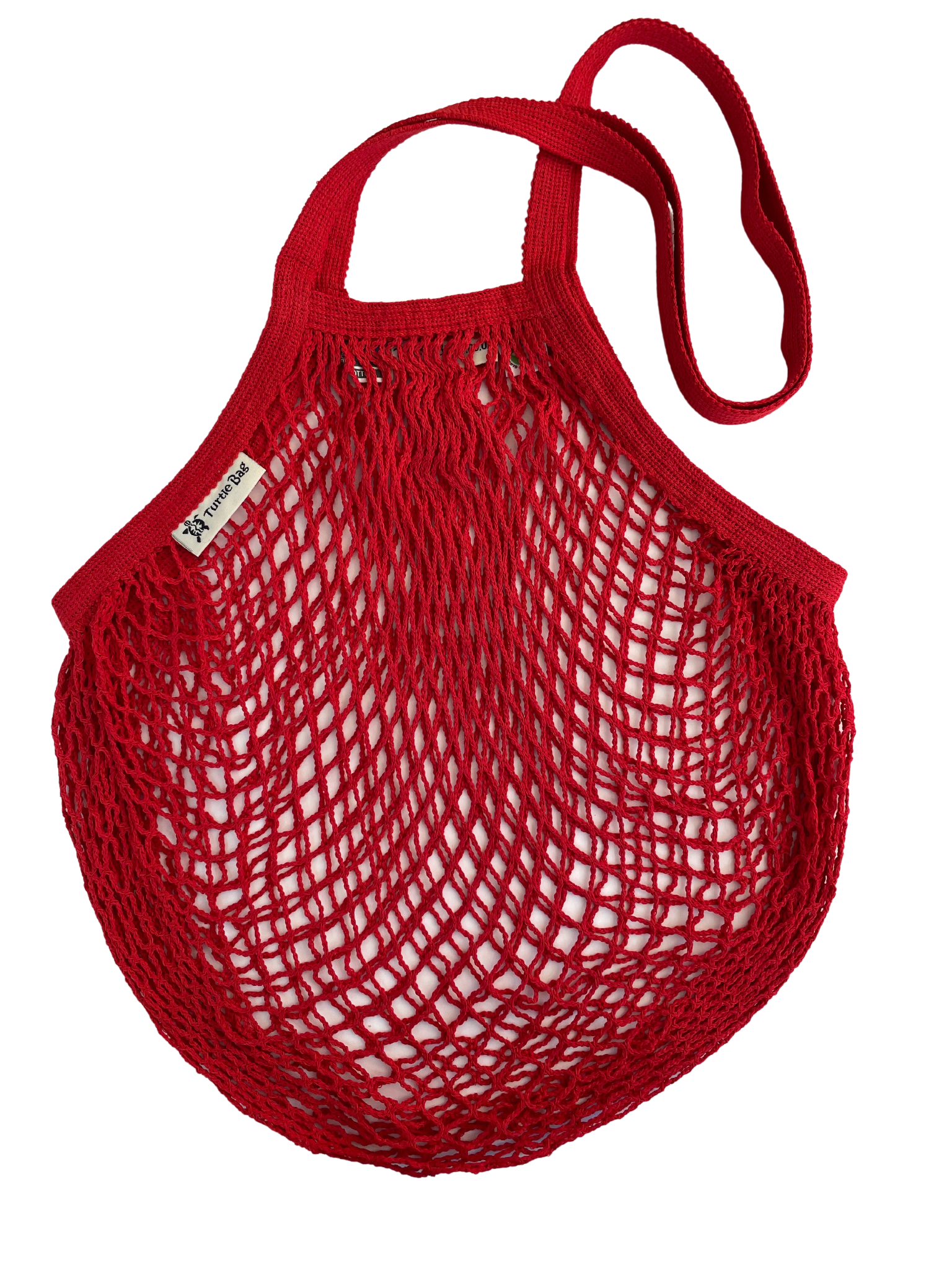 ORGANIC LONG HANDLE STRING BAGS - RED