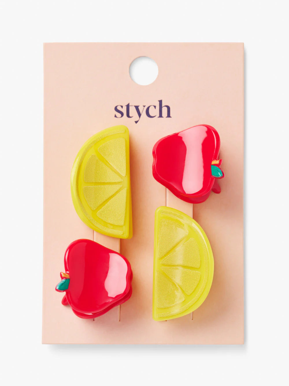 LEMON AND APPLE HAIR CLAW CLIPS