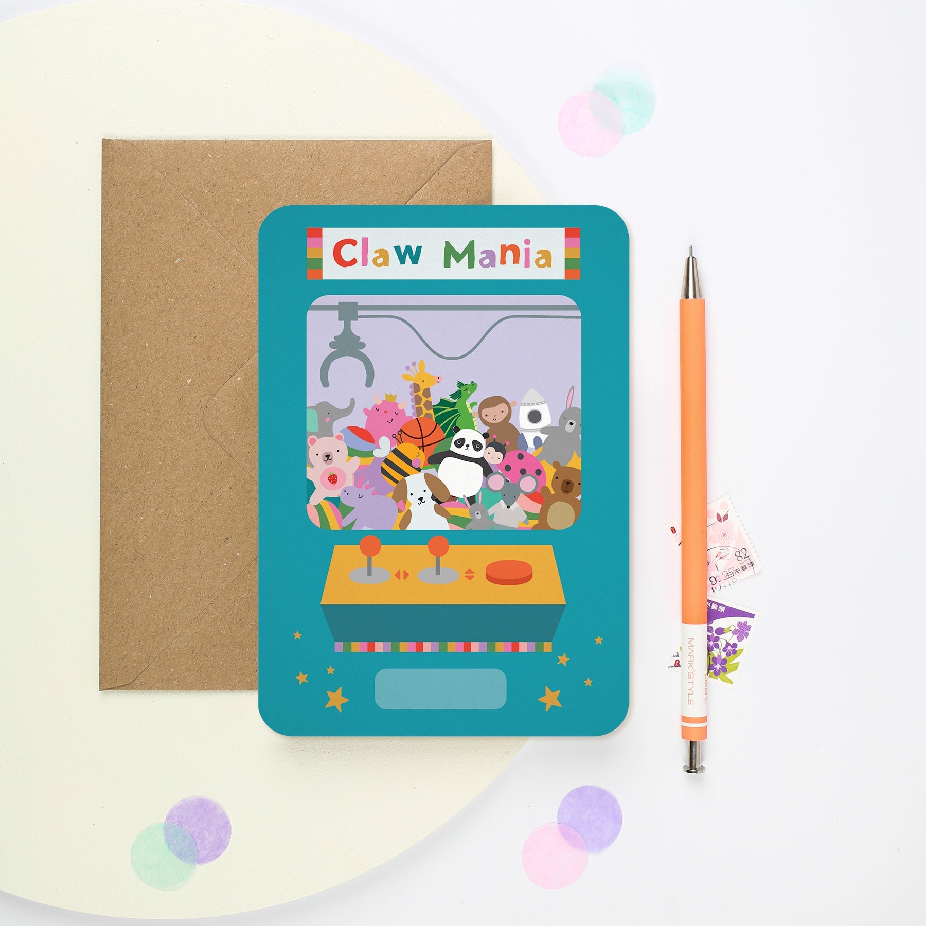 CLAW MACHINE DIE CUT | CARD BY MIFKINS - OTHERLETTERS