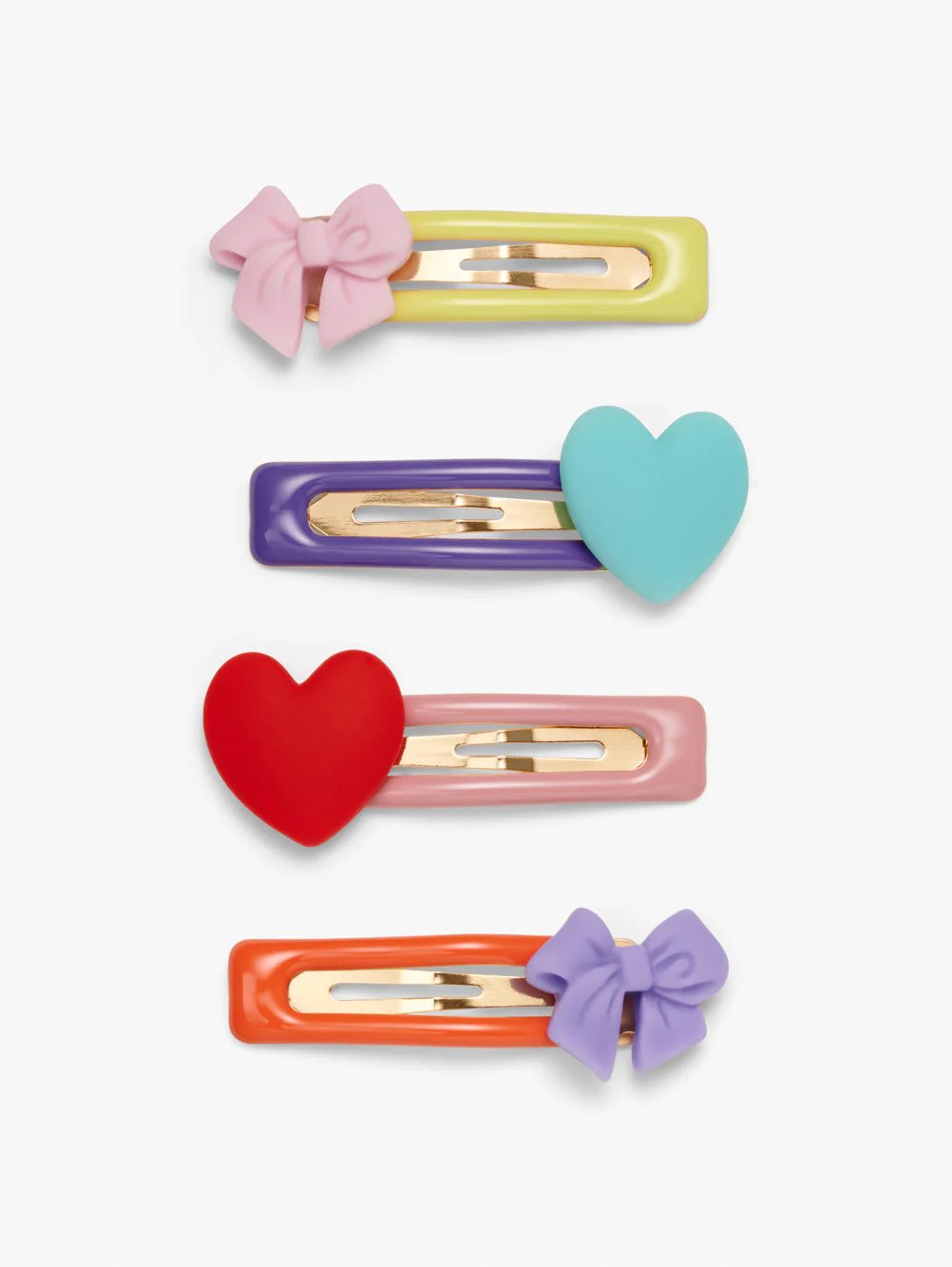MINI BOW AND HEART HAIR CLIPS - OTHERLETTERS