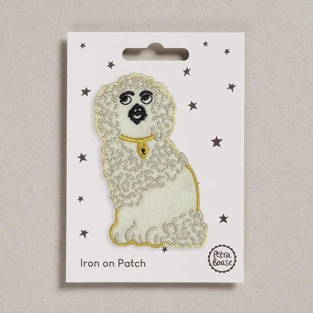 IRON ON PATCH | WHITE WALLY DOG
