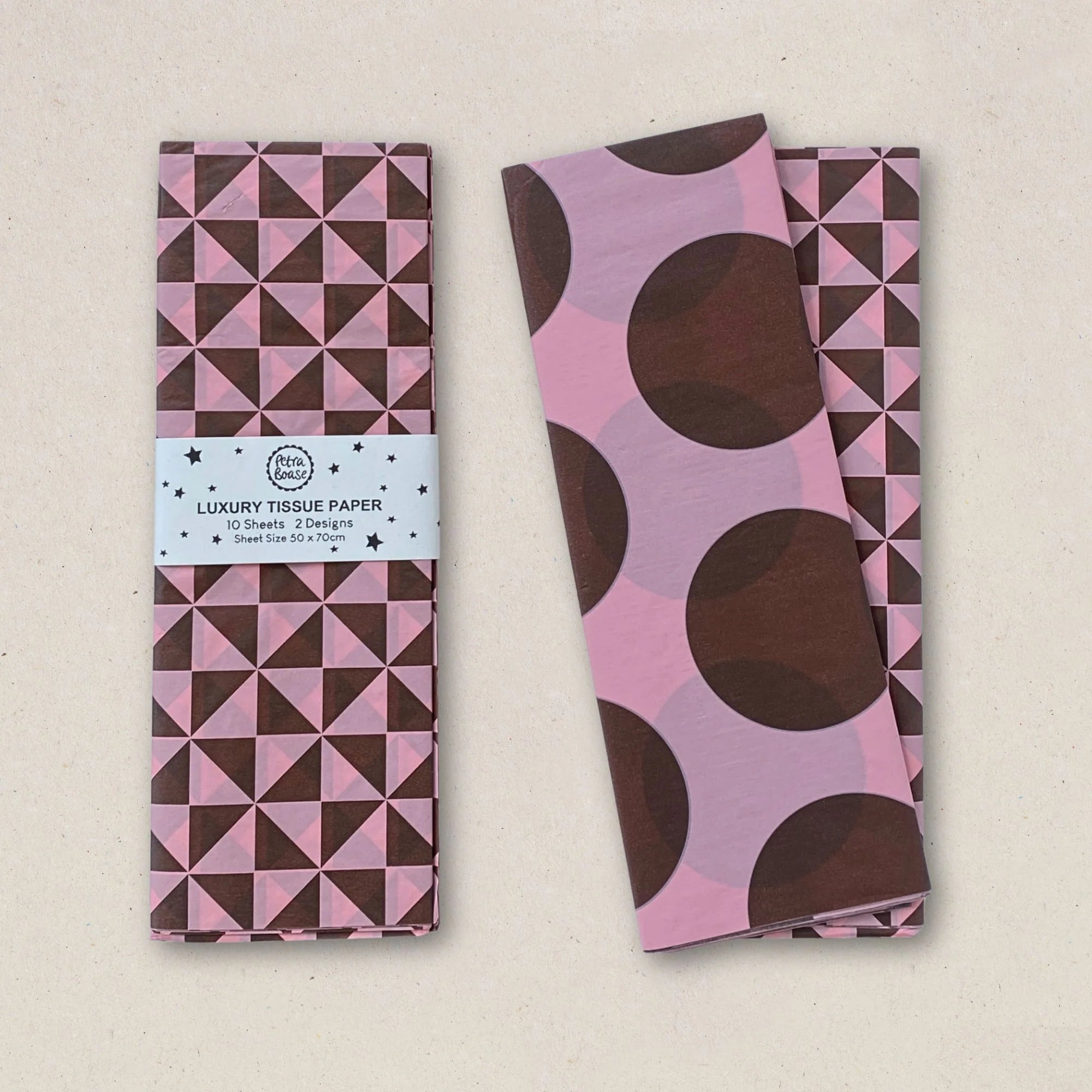 PETRA BOASE LUXURY TISSUE PAPER | CHOC & PALE PINK