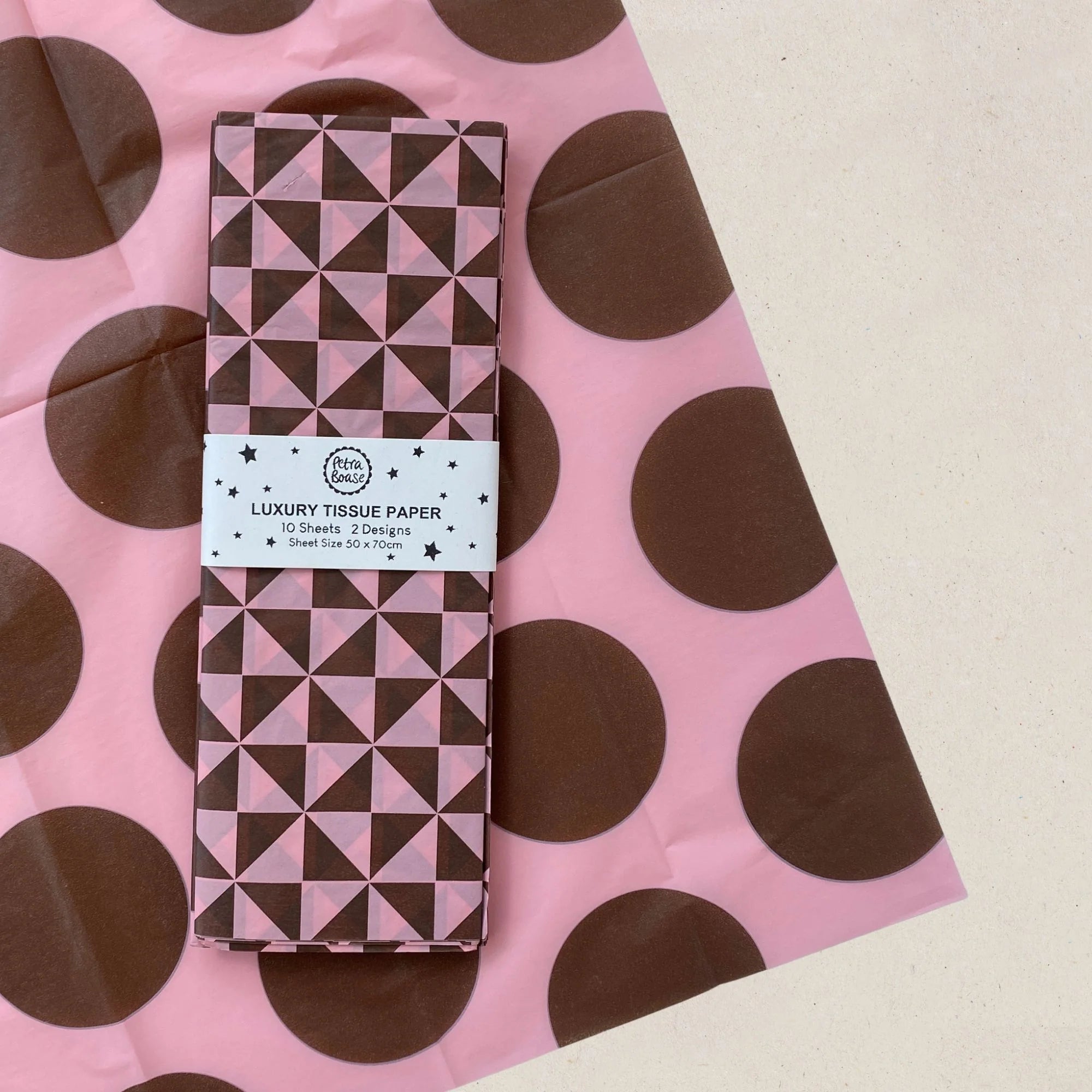 PETRA BOASE LUXURY TISSUE PAPER | CHOC & PALE PINK