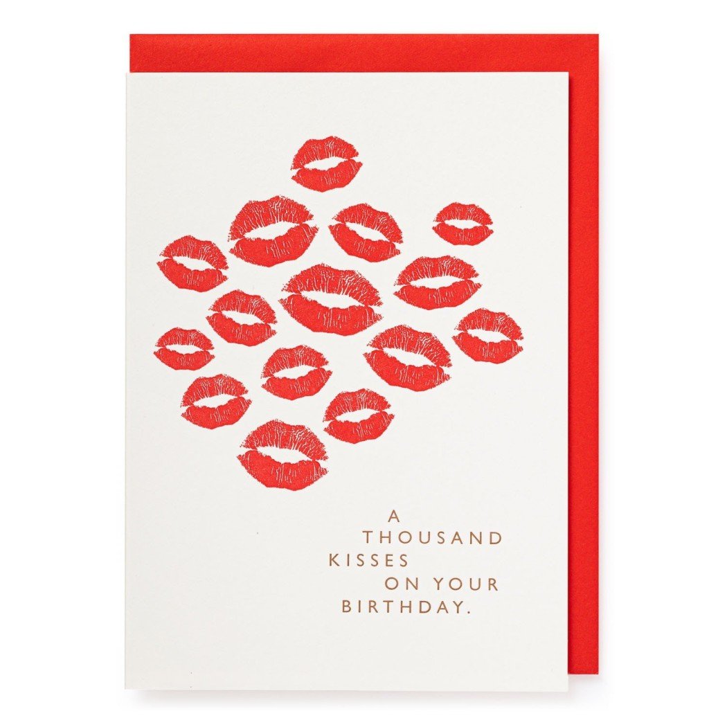 A THOUSAND KISSES ON YOUR BIRTHDAY | CARD BY ARCHIVIST