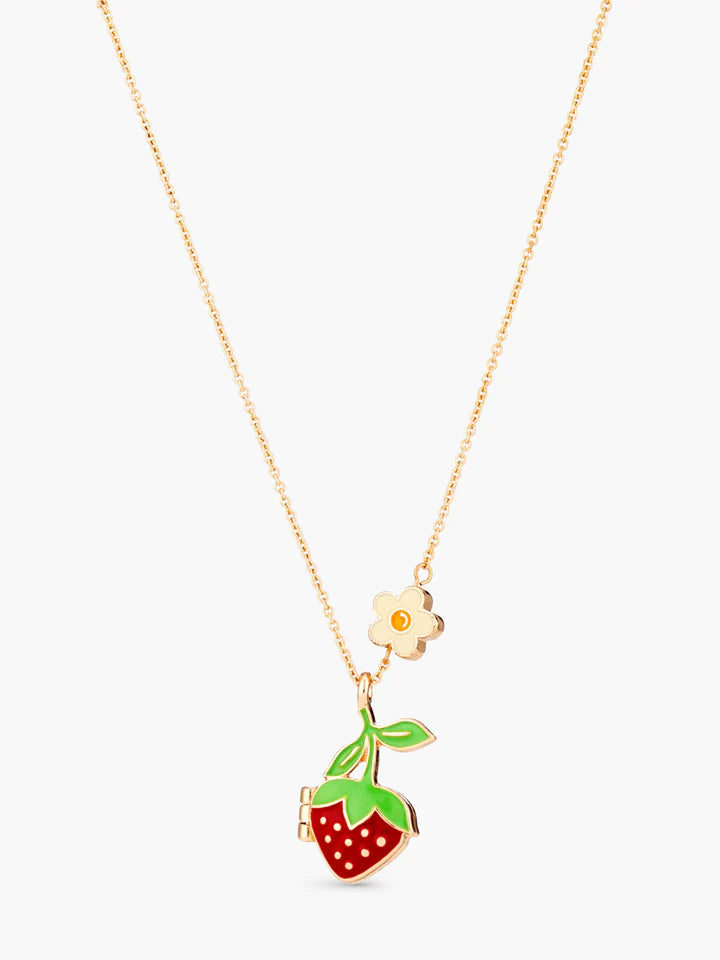 STRAWBERRY LOCKET NECKLACE