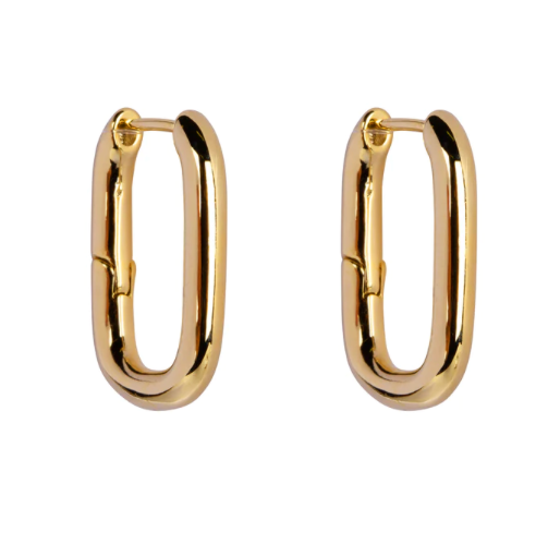 RECTANGLE HOOPS | GOLD