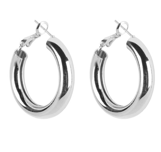 COCO SMALL HOOPS | SILVER