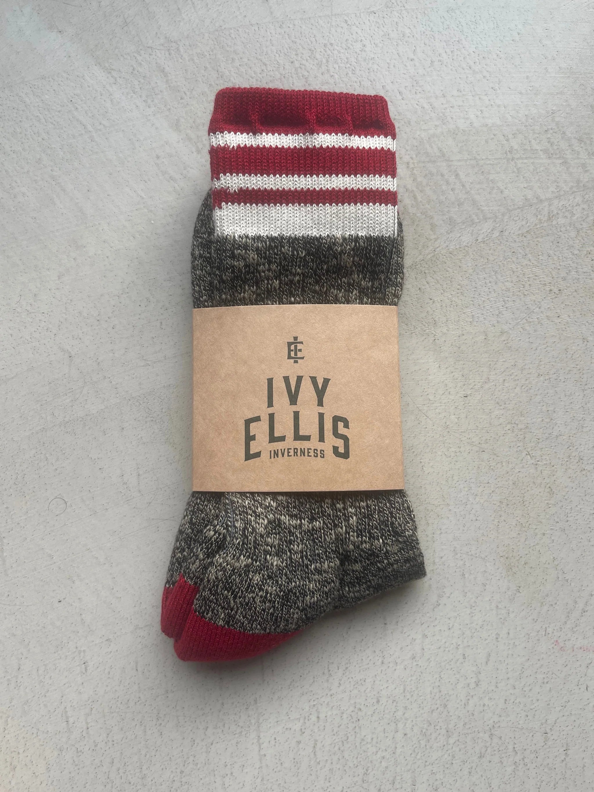 THE STRATHY MENS SLUB CREW LENGHT SOCKS BY IVY ELLIS - OTHERLETTERS