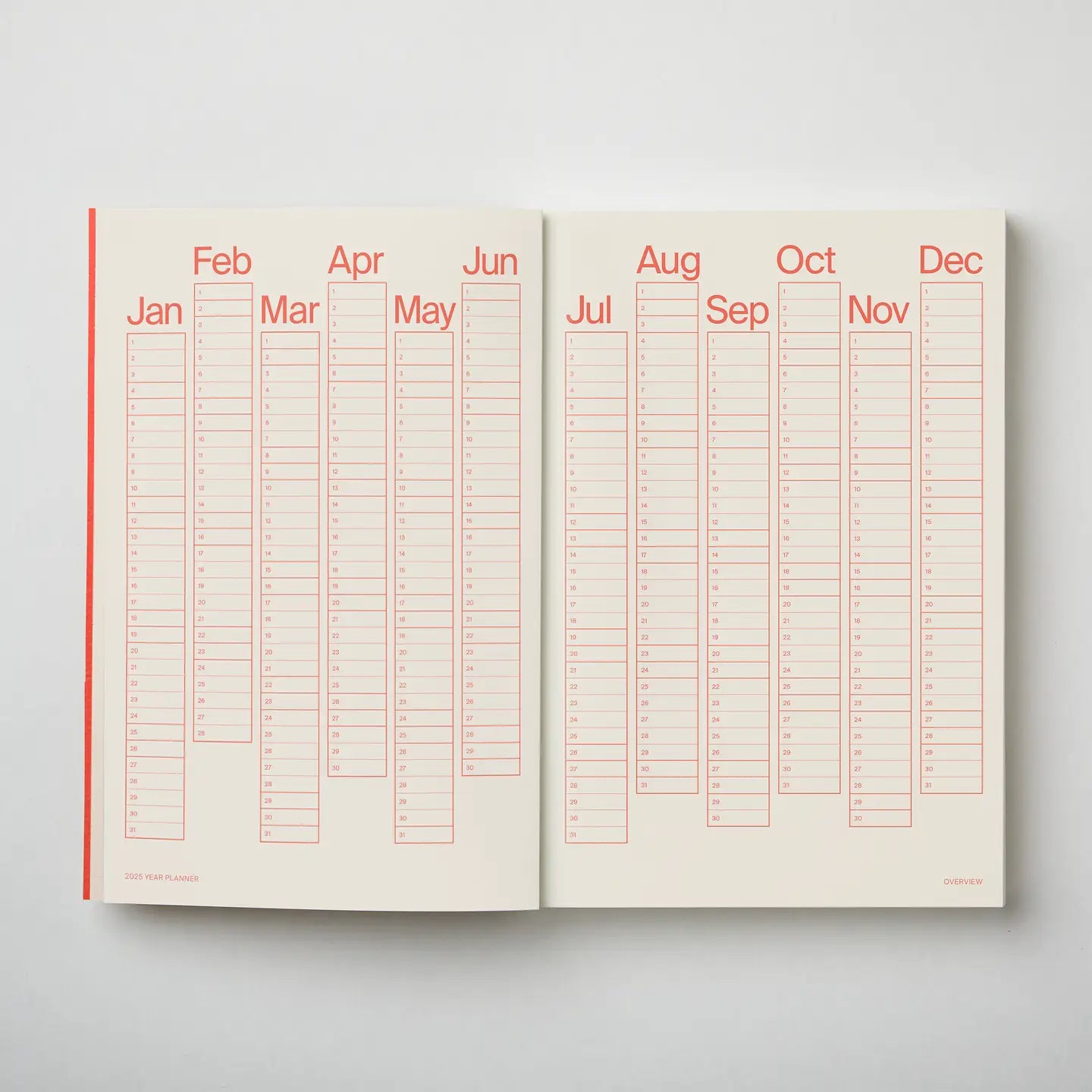 2025 CORAL LAY FLAT PLANNER DIARY