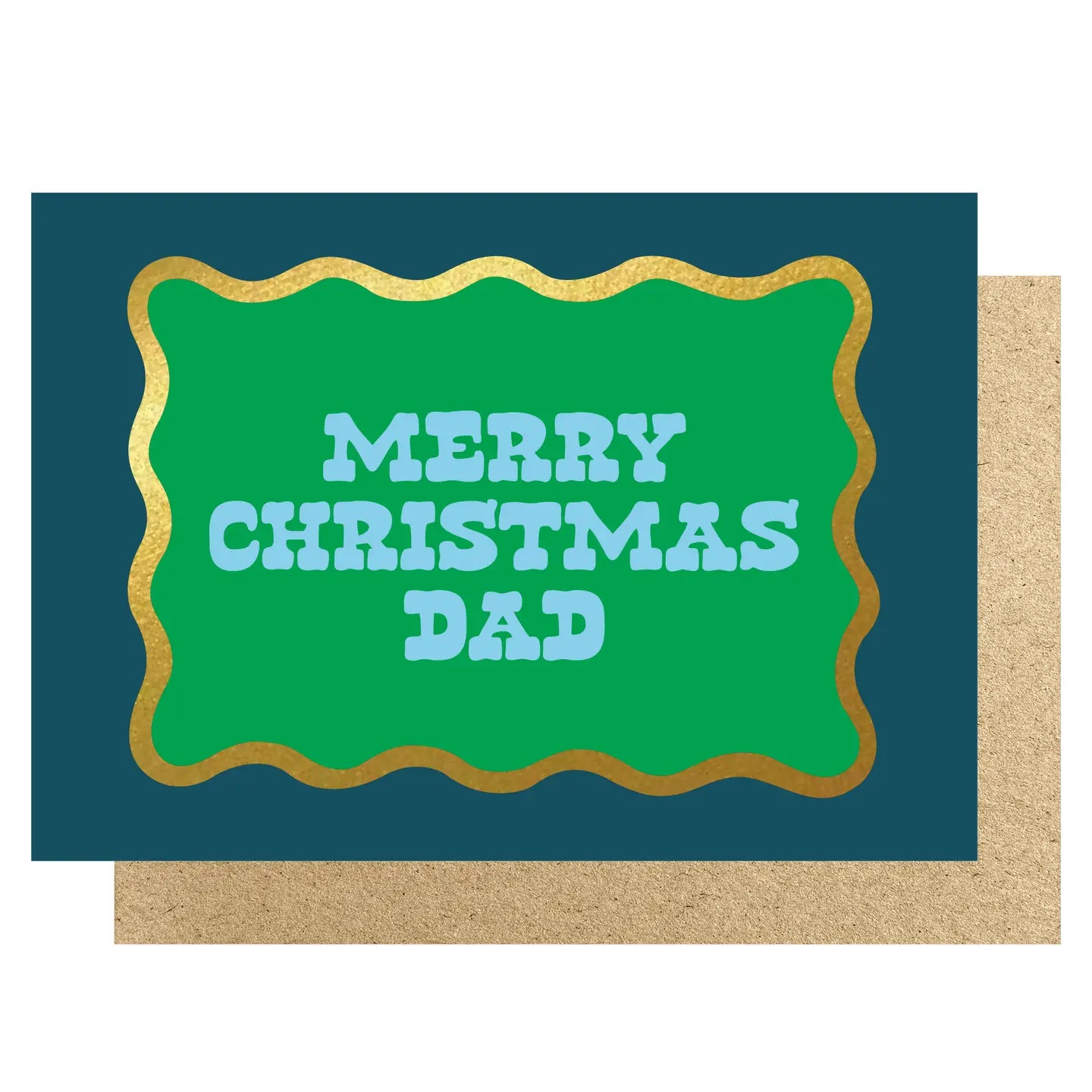 MERRY CHRISTMAS DAD (WAVY) | CARD BY LUCKY INK - OTHERLETTERS