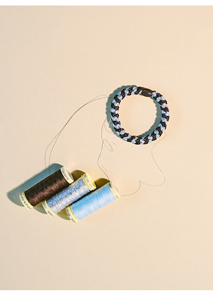 KKNEKKI HAIRBAND | BROWN SEABLUE GLITTER STRIPE