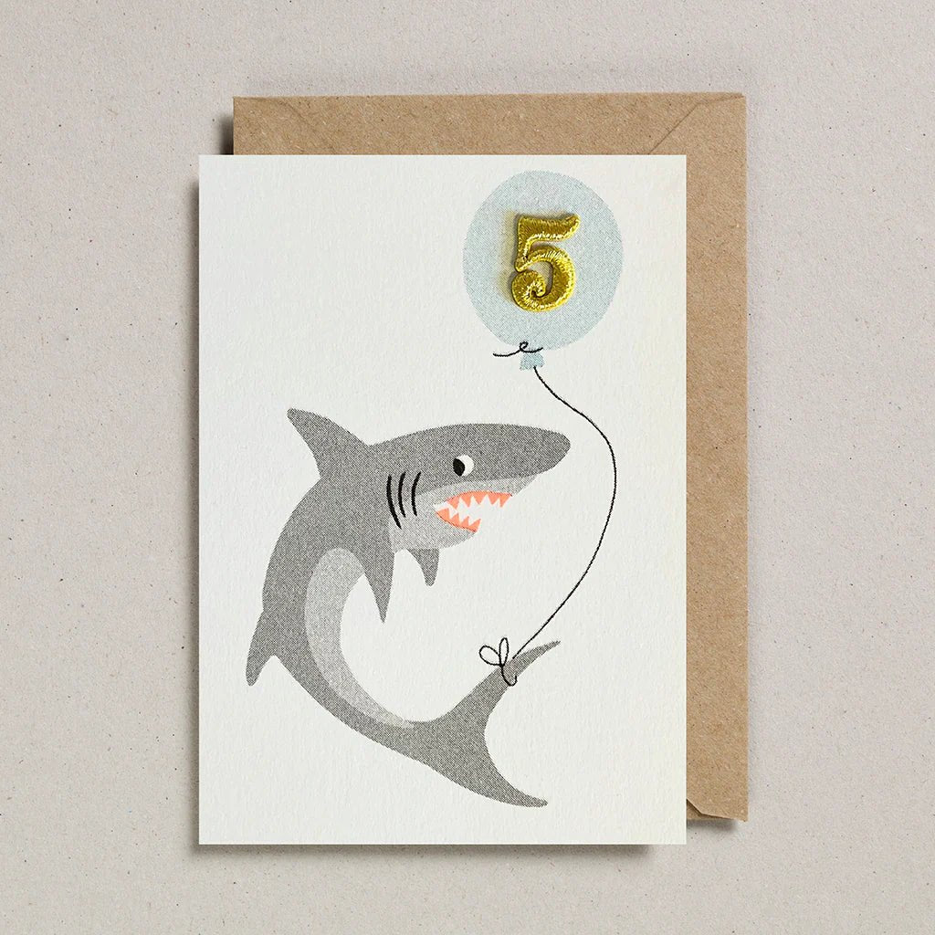 AGE 5 SHARK | CARD BY PETRA BOASE - OTHERLETTERS