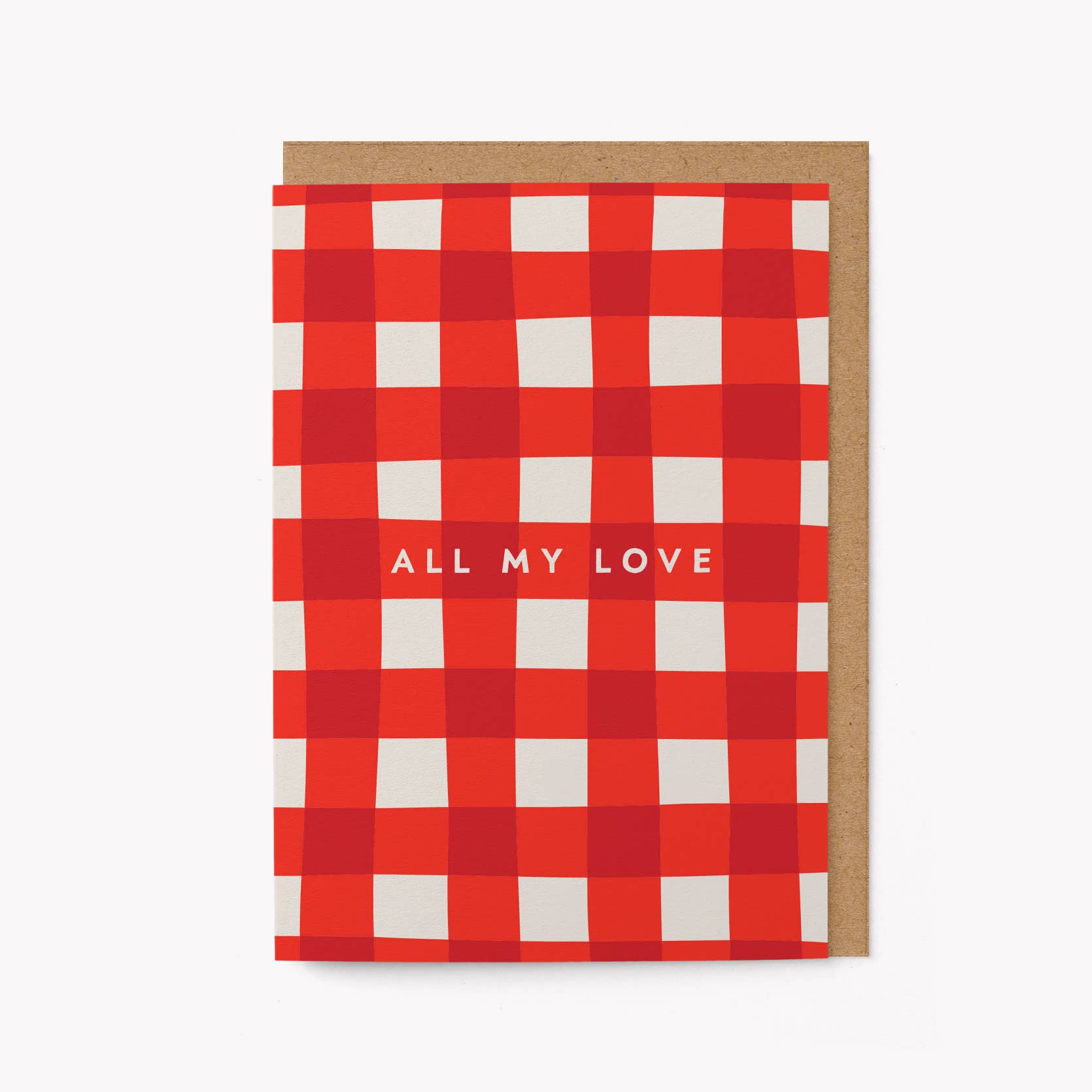 ALL MY LOVE (GINGHAM) | CARD BY GRAPHIC FACTORY - OTHERLETTERS