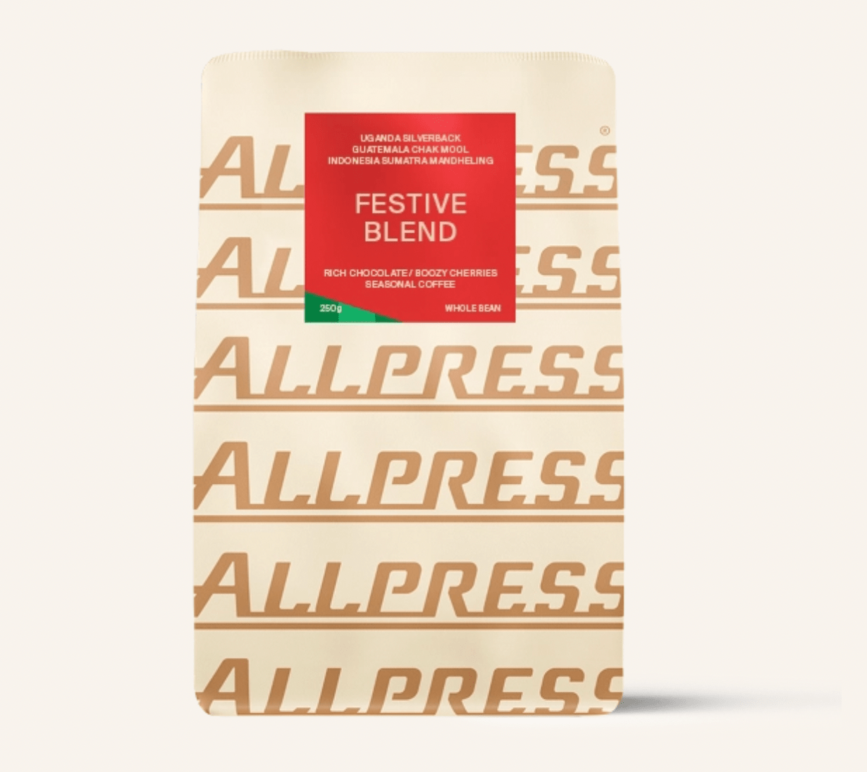 ALLPRESS FESTIVE BLEND WHOLE COFFEE BEANS 250g - OTHERLETTERS
