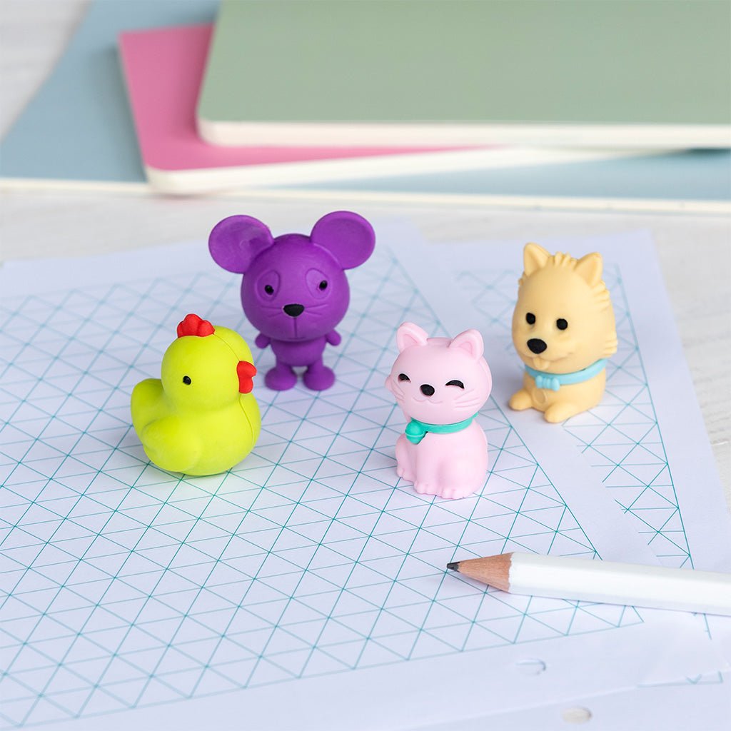 ANIMAL ERASERS | SET OF 4 - OTHERLETTERS