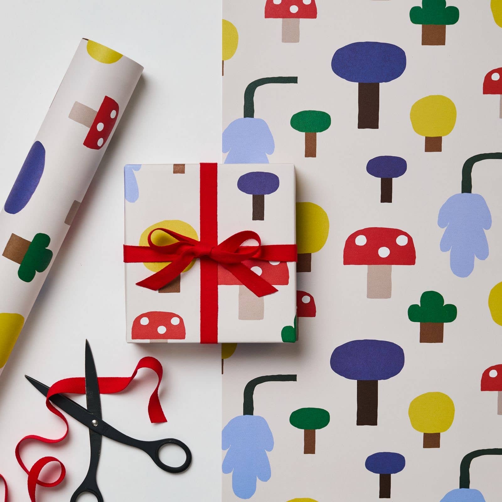 AYESHA PEARCE OAK LEAF & MUSHROOM GIFT WRAP | 3 SHEETS ROLLED - OTHERLETTERS