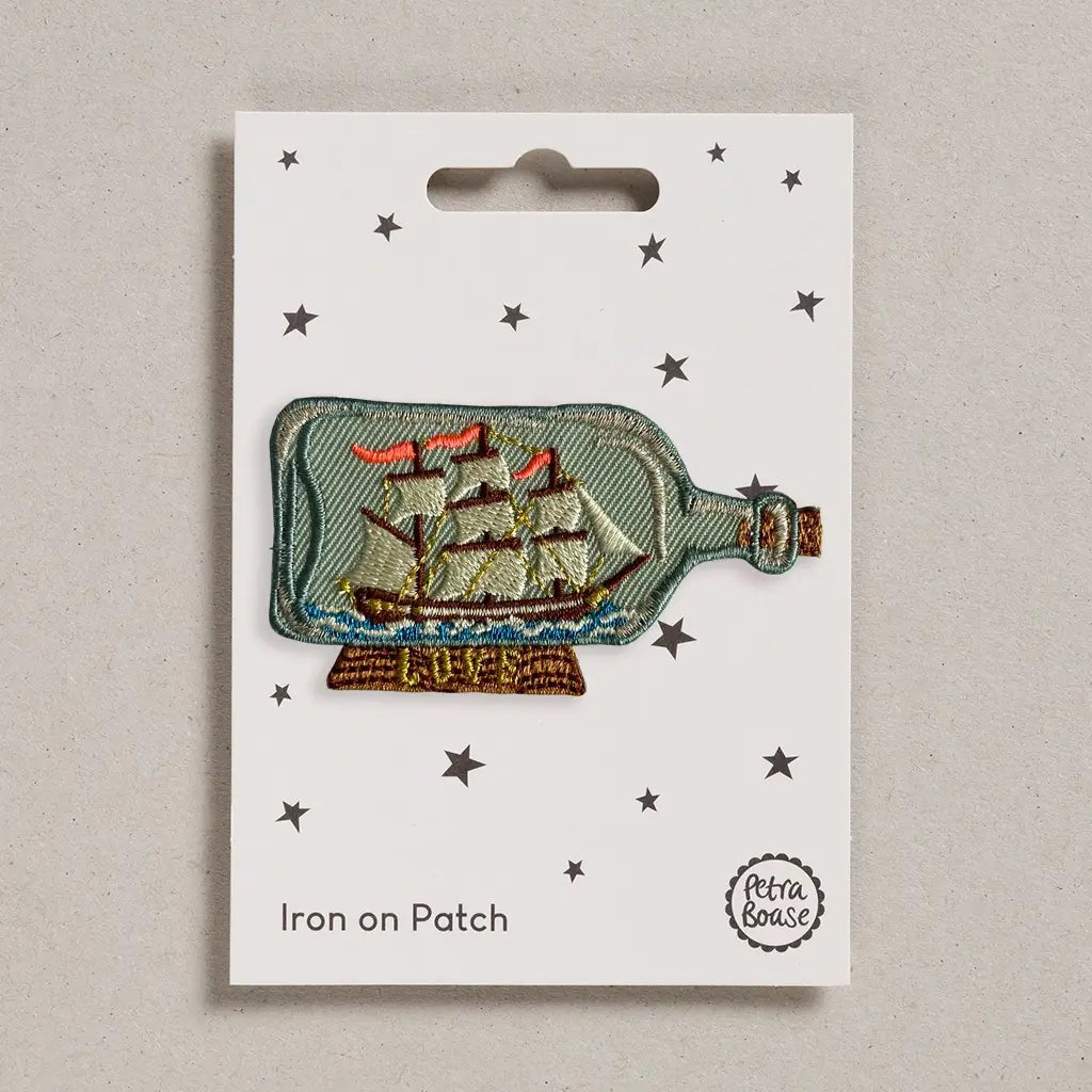 IRON ON PATCH | SHIP IN A BOTTLE - OTHERLETTERS