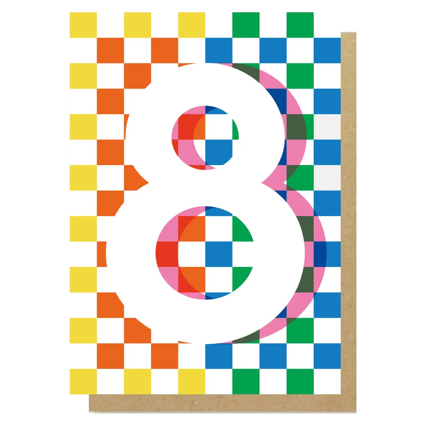 BIRTHDAY 8 COLOUR BLOCK | CARD BY LUCKY INK