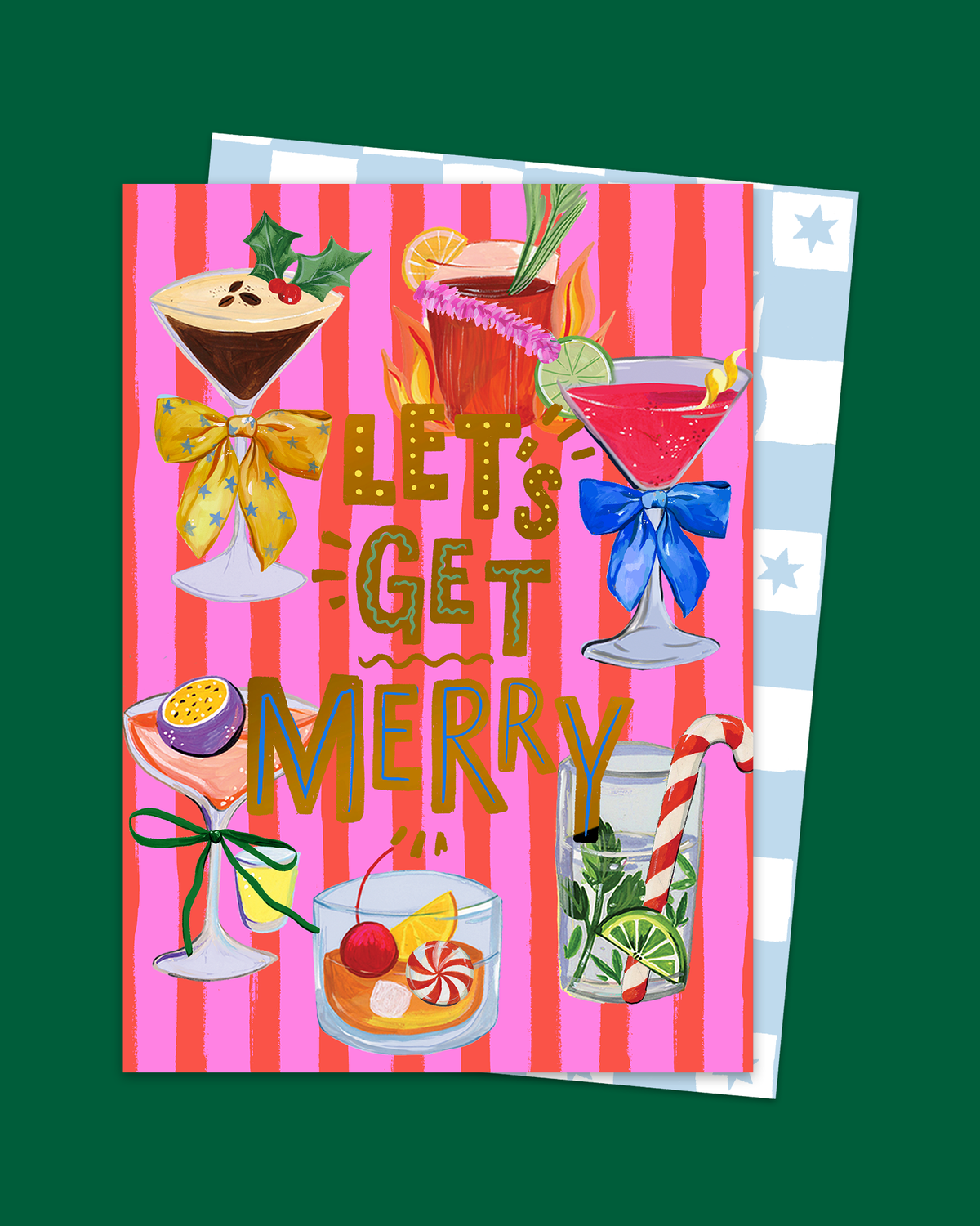 LET'S GET MERRY | CARD BY ELEANOR BOWMER