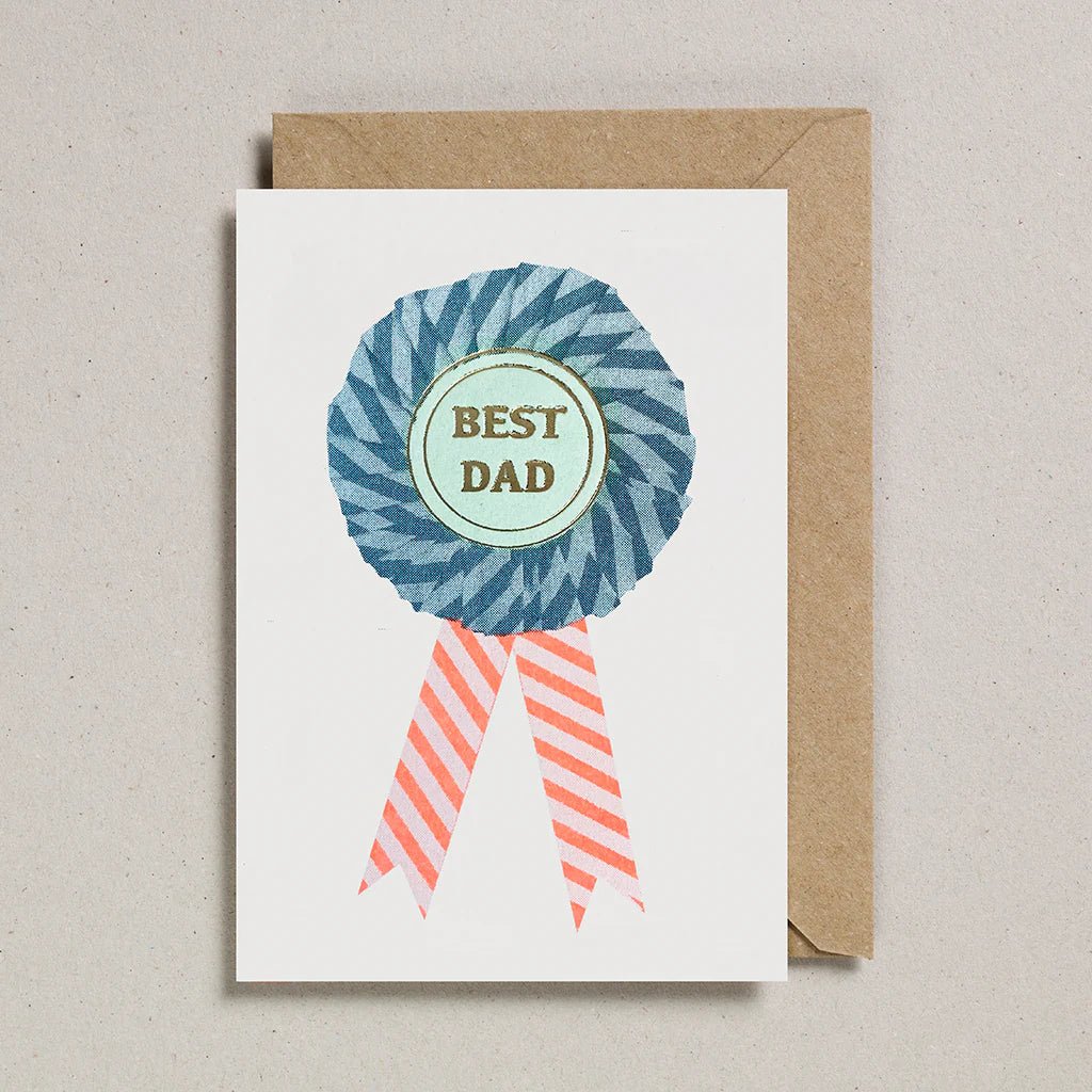 BEST DAD ROSETTE | CARD BY PETRA BOASE - OTHERLETTERS