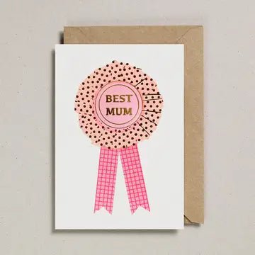 BEST MUM ROSETTE | CARD BY PETRA BOASE - OTHERLETTERS